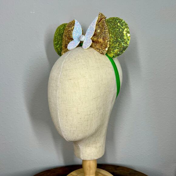 Tinker Bell Elastic Minnie Ears | Disney Peter Pan-Inspired Adjustable Headband - Picture 3 of 5